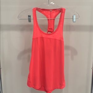 Orange pink workout top